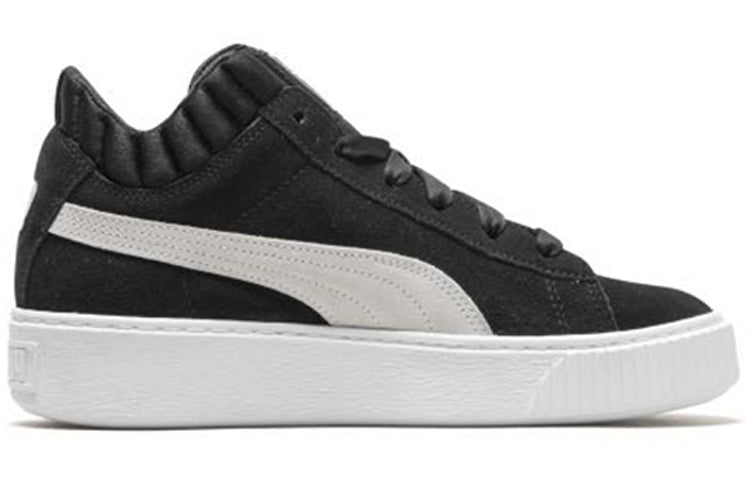 (WMNS) PUMA Platform Demi Retro Low Tops Casual Skateboarding Shoes Unisex Black 366717-01