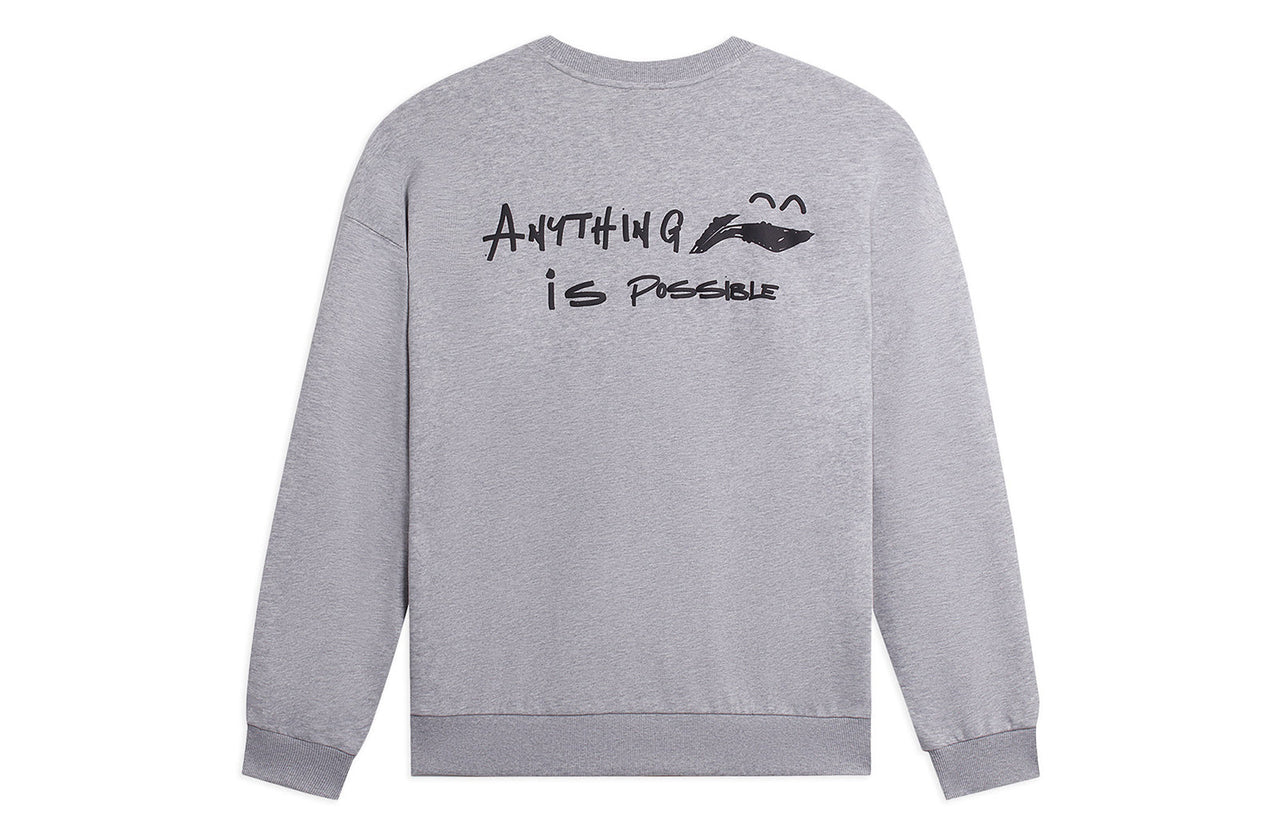 Li-Ning Anything Is Possible Graphic Sweatshirt 'Grey' AWDSF71-11
