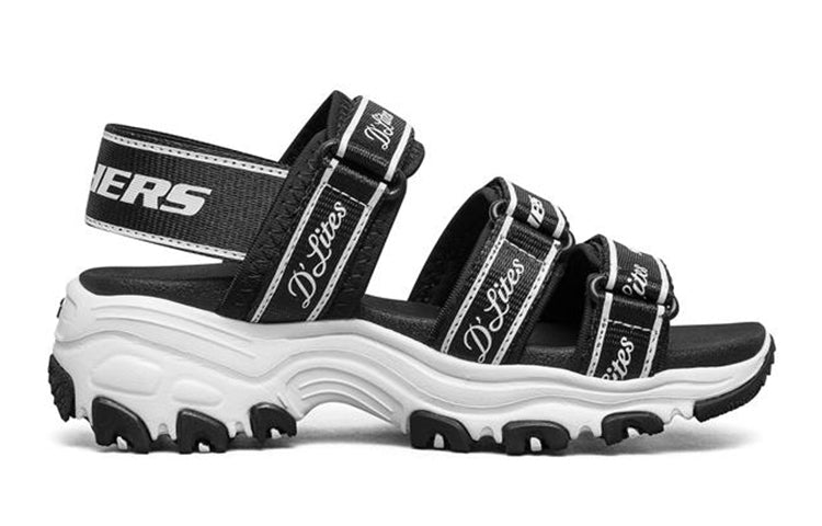 (GS) Skechers Dlites Sandals 'Black White' 664167L-BLK
