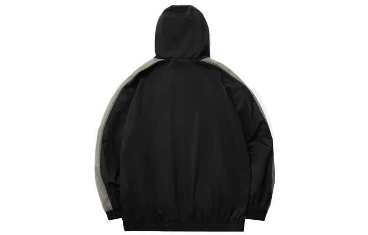 Li-Ning Logo Sports Windbreaker 'Black Grey' AFDR153-4