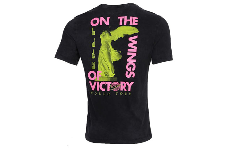 Nike Sportswear World Tour Washed Printing Round Neck Black CW0407-010