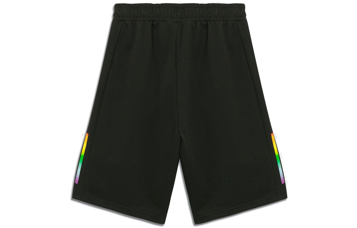 adidas neo Pd Short Gradient Stripe sPrinting Width Loose Sport Shorts Men's Black H65027