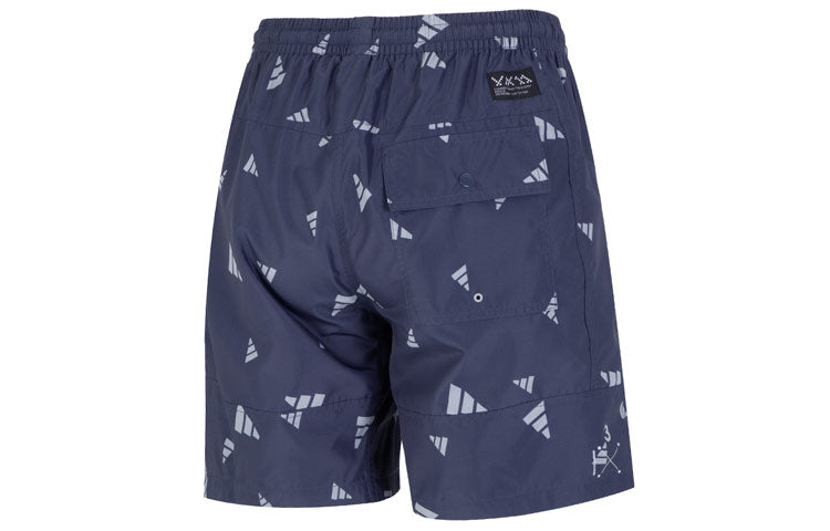 adidas M Prsve Board S Logo Full Print Athleisure Casual Sports Woven Shorts Blue HD0069