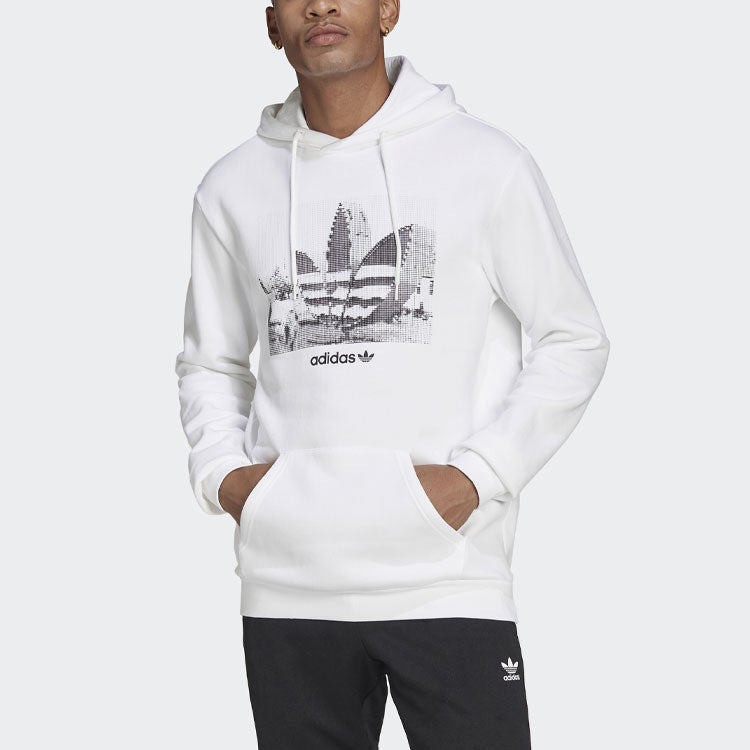 Men's adidas originals Logo Printing Sports Long Sleeves White HC7164