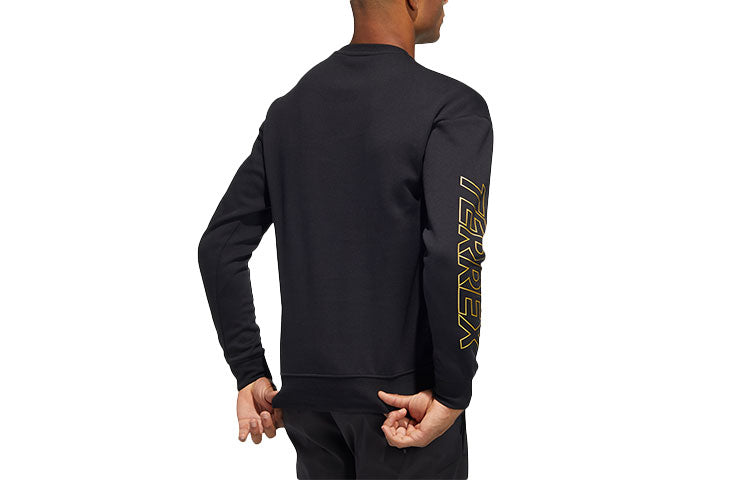 adidas Subject Printing Sports Pullover Long Sleeves Black HE7322