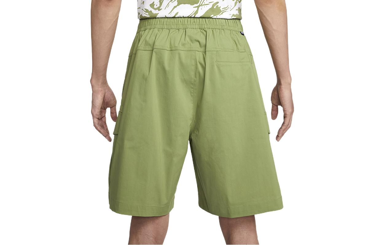 Nike FW22 Solid Color Logo Embroidered Cargo Shorts Green DM6834-334