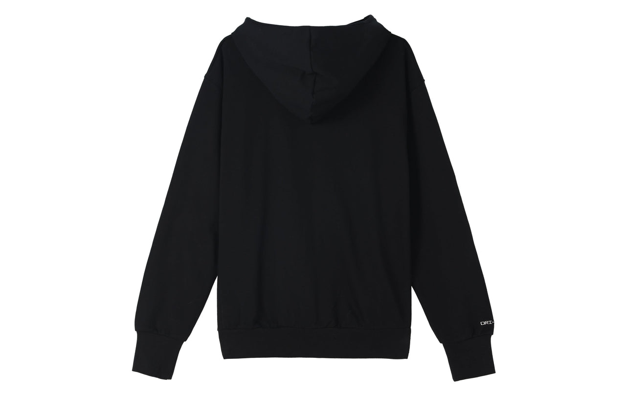 Men's Nike Solid Color Printing Logo Zipper Hooded Running Gym Jacket Black DQ5817-010