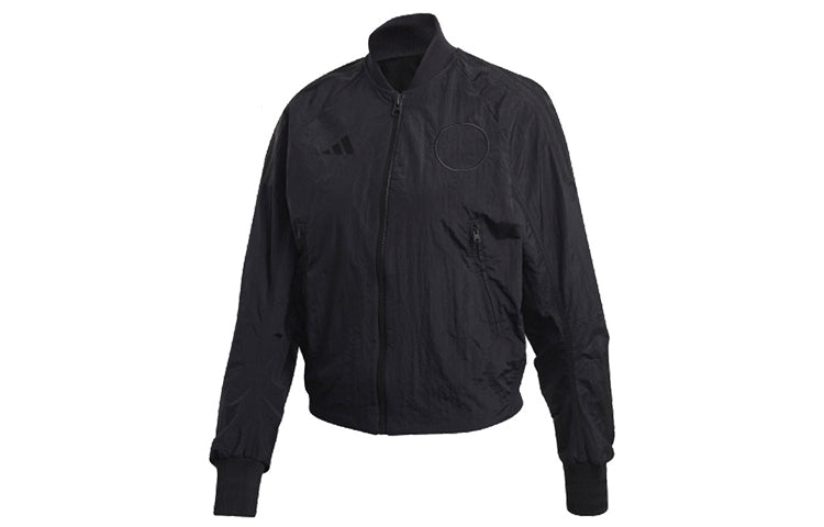 (WMNS) adidas Vrct Jk Woven Stitching Jacket Coat Black FK0975