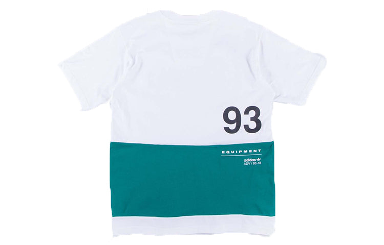 adidas originals EQT Colorblock Round Neck Short Sleeve White Green Colorblock DH5230
