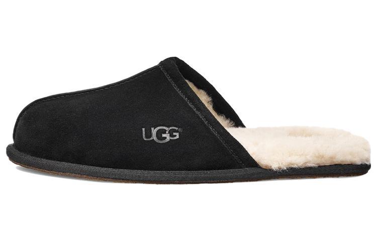 UGG Scuff Slipper Fleece Lined Black Slippers 1101111-BLK