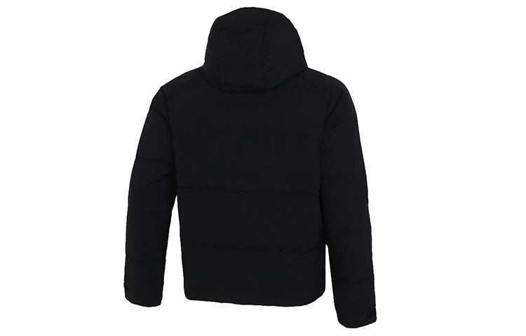 adidas Big Baffle Jkt Casual Sports Zipper Cardigan hooded down Jacket Black GT6538