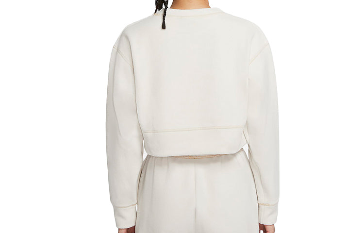 (WMNS) Nike Therma Icon Clash Short Long Sleeves Training Pullover Gold Color Hoodie CU6094-104