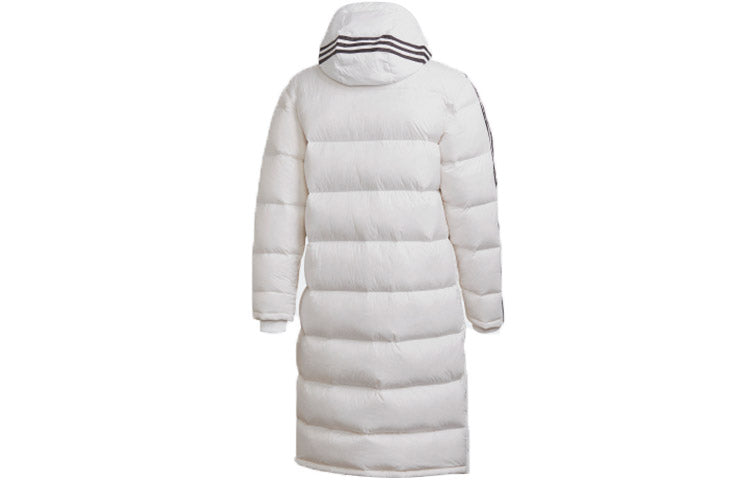 adidas originals Long Down Jkt Stay Warm Sports hooded Down Jacket White FL0008