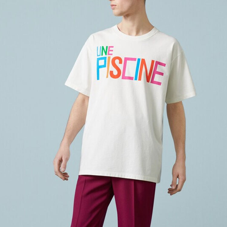 Gucci Cotton Jersey T-Shirt With Print 'Ivory' 616036-XJFFX-9095