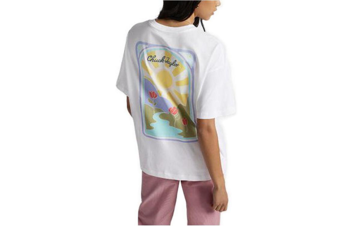 (WMNS) Converse Chuck Taylor High Summer Art OS Tee 'White' 10025186-A01