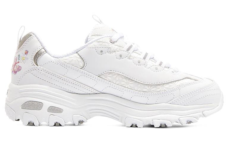 (WMNS) Skechers D'Lites 1.0 Running Shoes White 149466-WHT