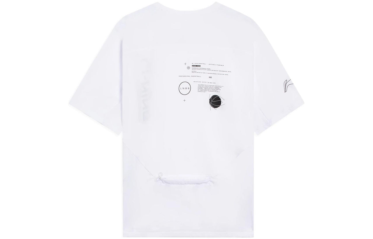 Li-Ning Hoops Graphic T-shirt 'White' ATSS363-3