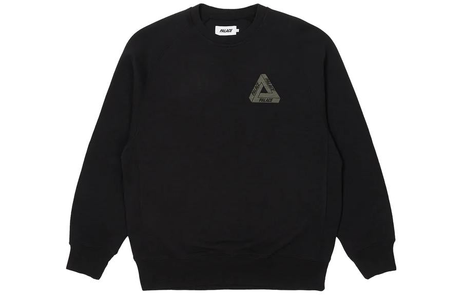 Palace FW22 Tri-Ferg Slub Crew Sweater 'Black' P23CS139