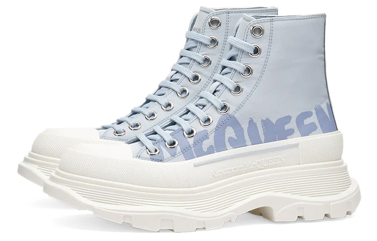 (WMNS) Alexander McQueen Tread Slick Boots 'Sky Blue White' 708752W4RQ24632