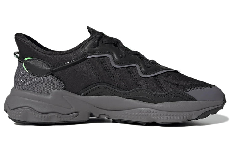 adidas Ozweego 'Black Charcoal Screaming Green' HR1168