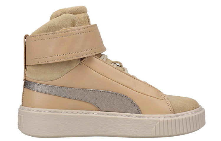 (WMNS) PUMA Basket Platform Mid Premium 'Tan' 364952-01