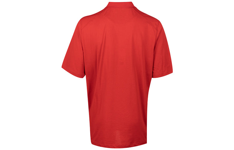 Men's Y-3 Logo Short Sleeve Polo Shirt Red GV4249