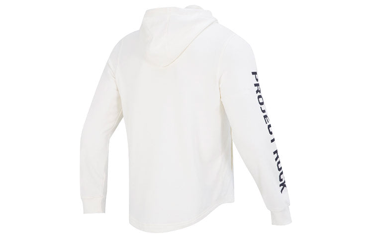 Under Armour Project Rock Terry Hoodie 'Ivory Black' 1377428-130