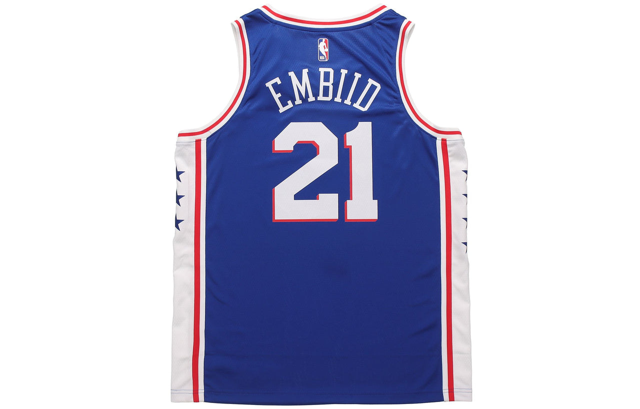 Nike NBA Swingman Jersey Basketball Sports SW Fan Edition Philadelphia 76ers 21 Blue CW3678-495