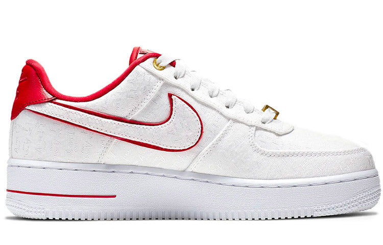 (WMNS) Nike Air Force 1 07 LUX Luxury 'White Red' 898889-101