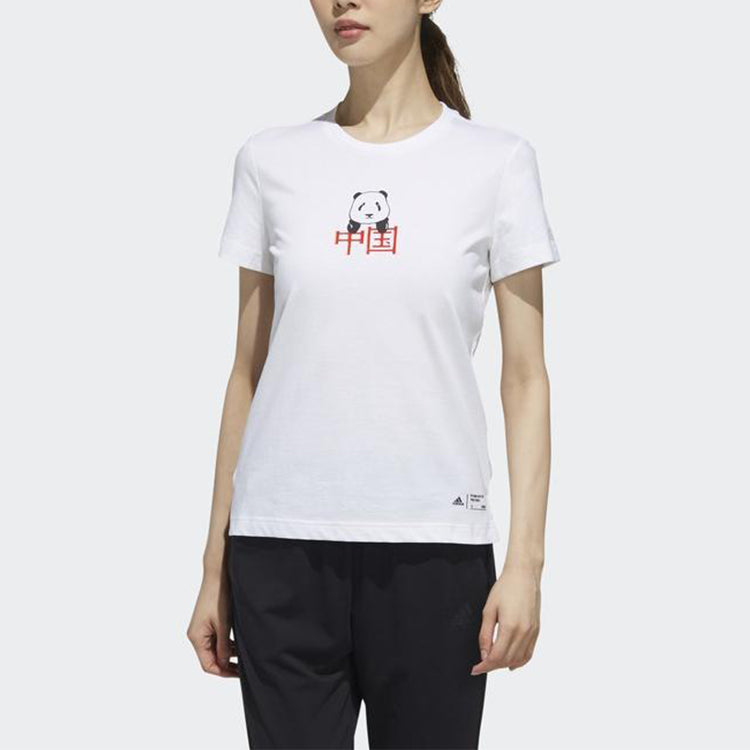 (WMNS) adidas KC TEE LS CN Sports Stylish Round Neck Short Sleeve White FK4406