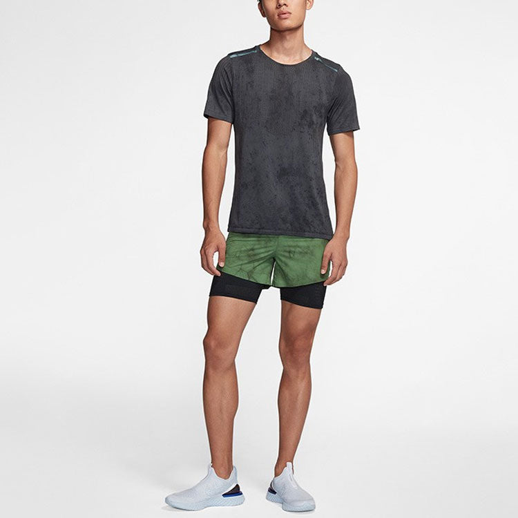 Men's Nike Casual Sports Round Neck Training Running Short Sleeve Black T-Shirt BV5624-011