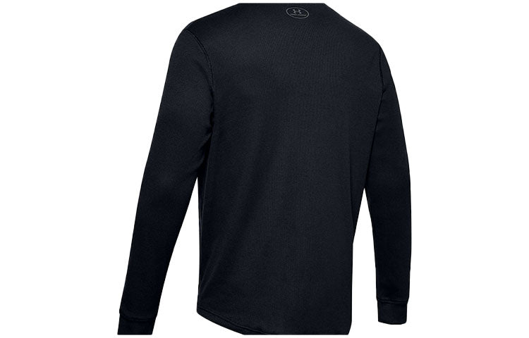 Under Armour Waffle Henley Thermal Shirt 'Black' 1302356-001