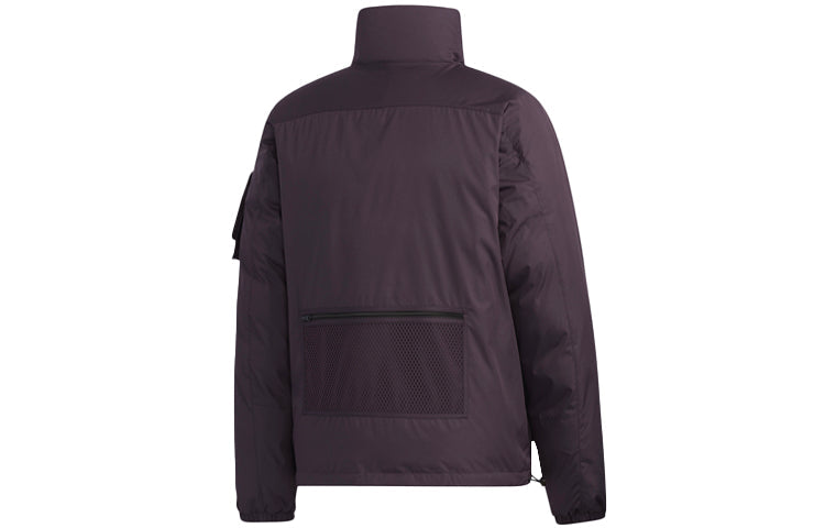 adidas originals Premium Jkt 1 Stay Warm Woven Reversible Cargo Stand Collar Sports Down Jacket Purple GT7291
