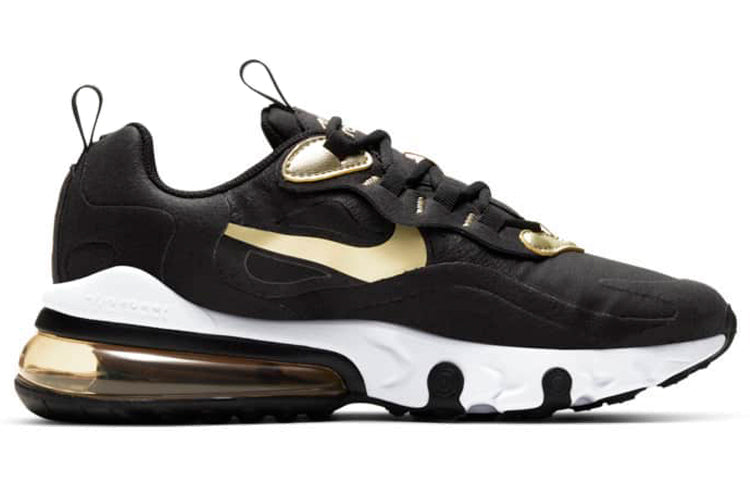 (GS) Nike Air Max 270 React 'Black Metallic Gold Star' BQ0103-018
