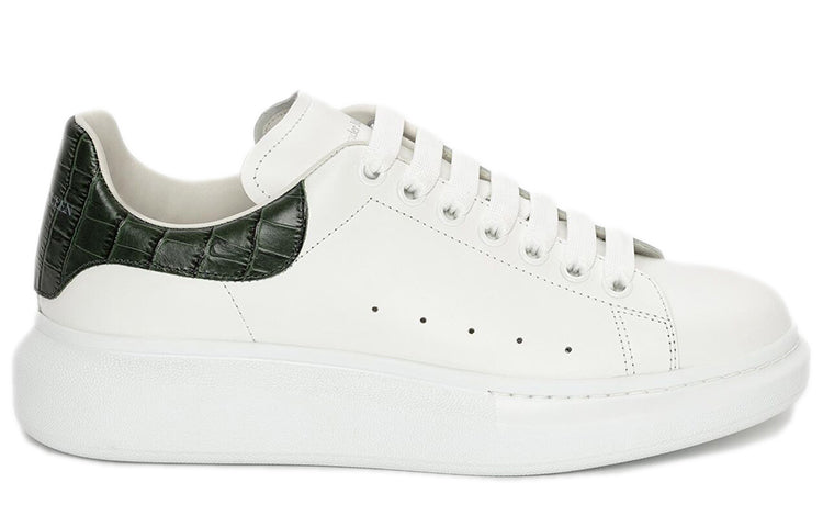 Alexander McQueen Oversized Sneaker 'White Forest Green Crocodile' 625162WIAFX9448