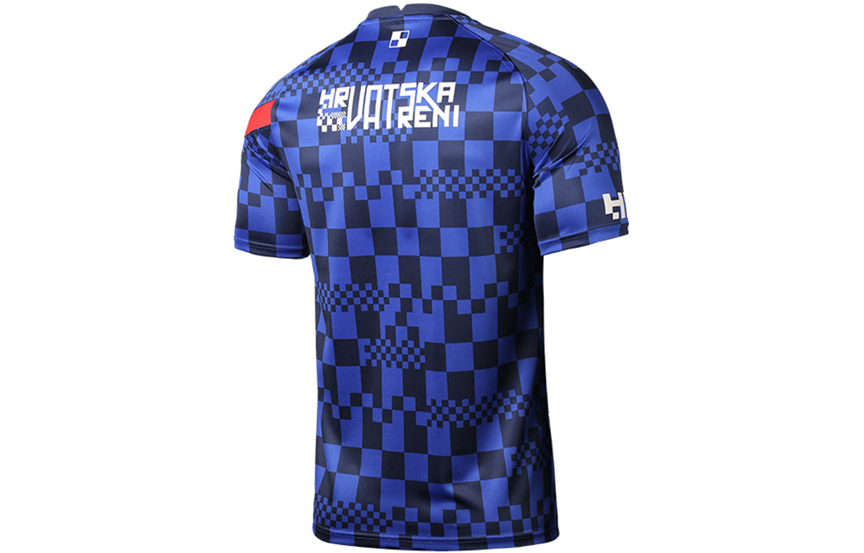 Nike Dri-FIT Croatia National Team TrainingSport Fast-Dry Breathable Fabric Short Sleeve Men's Blue CD2576-452