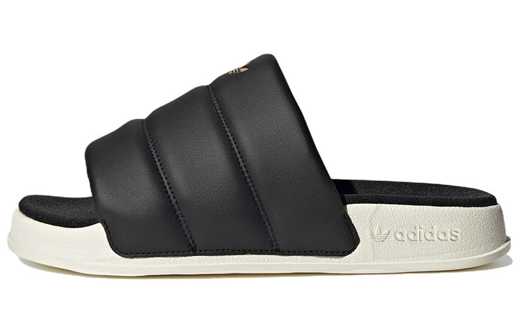 (WMNS) adidas Adilette Essential Slides 'Black Off White' FZ6162