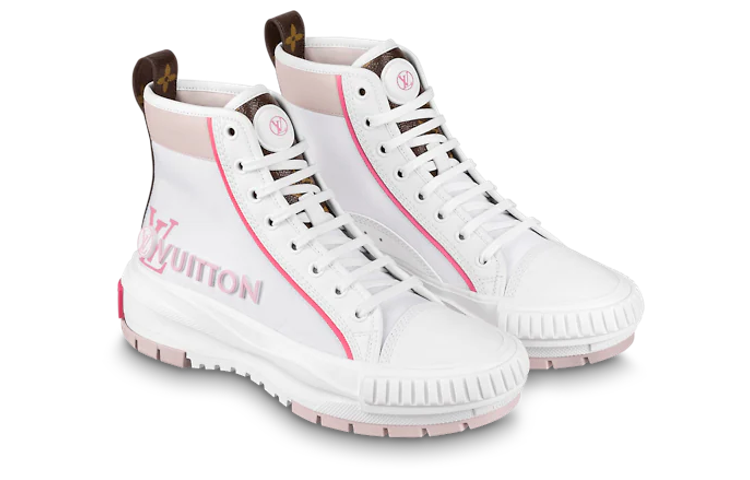 (WMNS) LOUIS VUITTON Squad Ankle Sneakers 'White Pink' 1AACV4