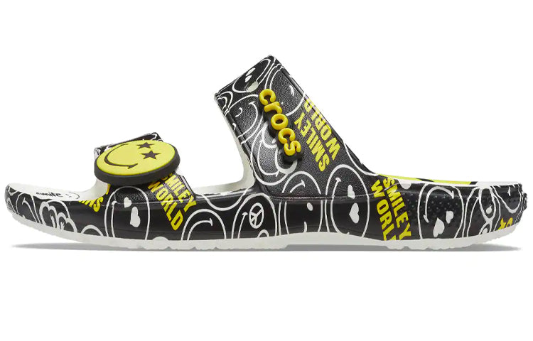 Crocs SmileyWorld x Classic Sandal 'Black White' 207207-94S