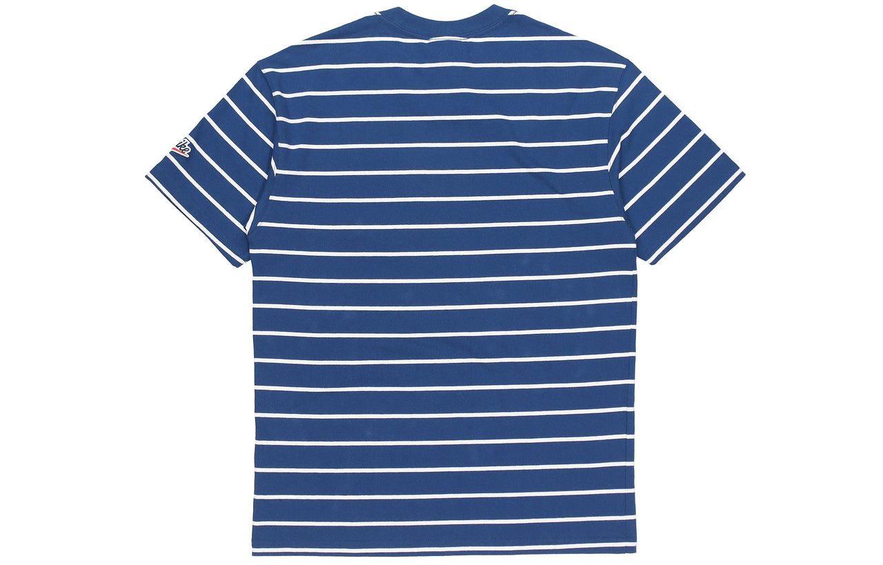 Nike Sportswear Sports Stripe Round Neck Short Sleeve Blue DM8880-490