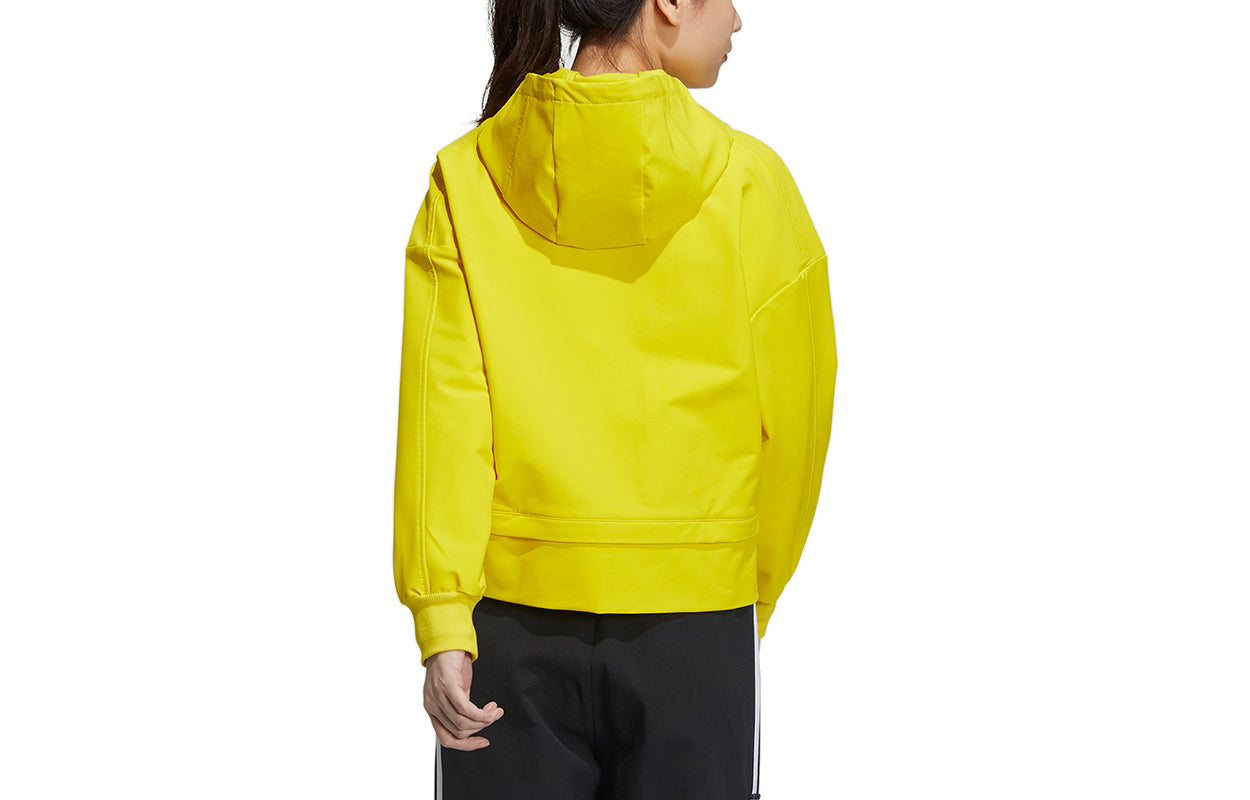 (WMNS) adidas Str Jkt Diy Casual Sports Zipper Hooded Jacket Yellow GP0627