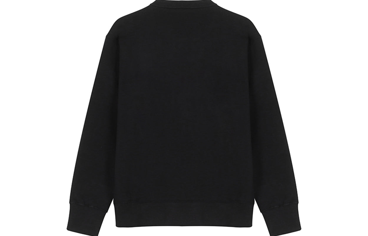 (WMNS) KENZO Tiger Head Pattern Velvet Embroidered Round Neck Long Sleeves Hoodie Black FA62SW8244XJ-99