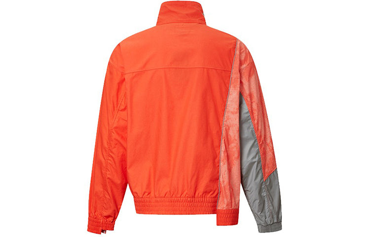 Men's Converse x Feng Chen Wang Crossover Splicing Contrasting Colors Casual Sports Jacket Orange 10020822-A02