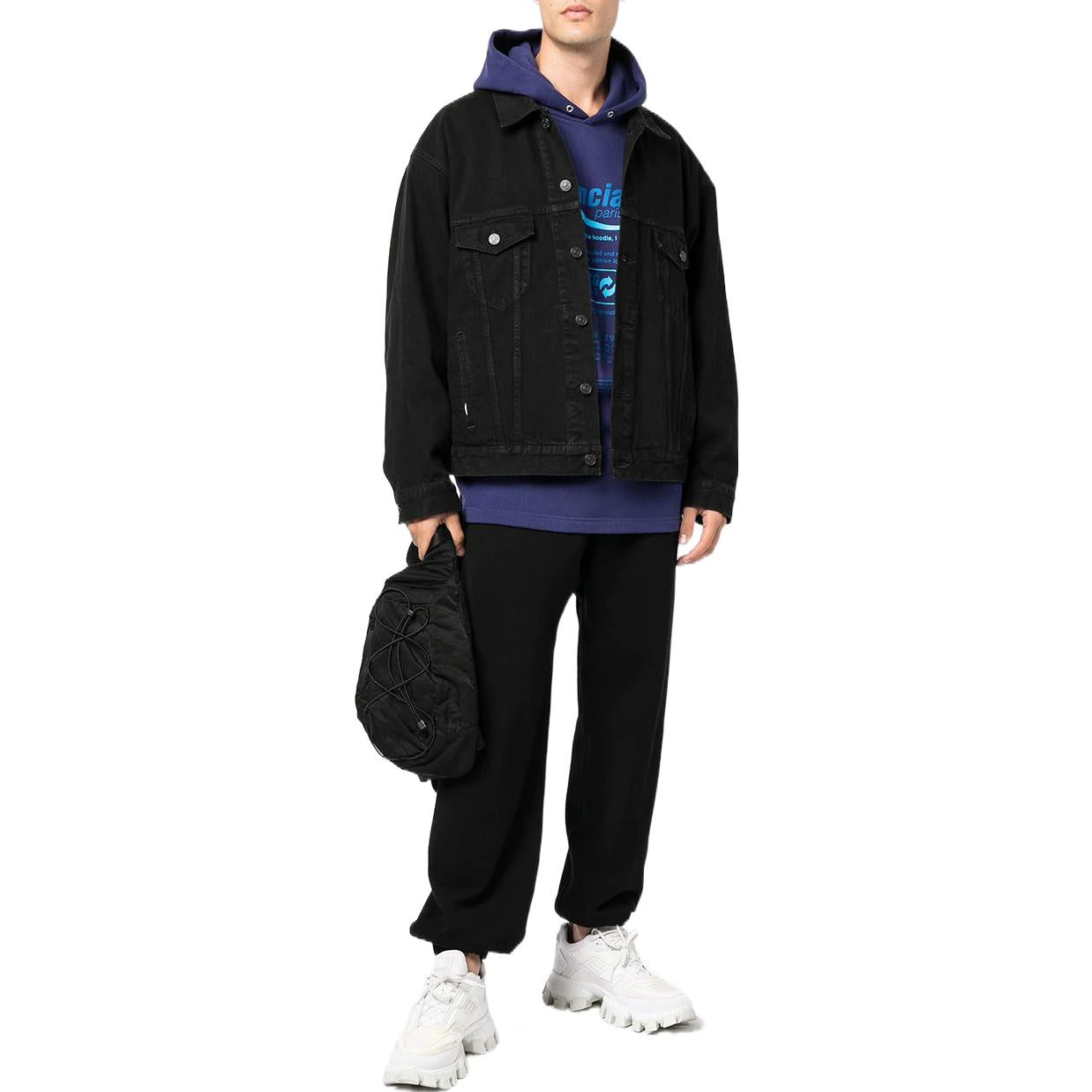 Balenciaga Apparel Rentals Denim Jacket Boxy Fit 'Black' 675206TEW051105