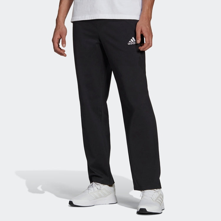 adidas Knit Casual Sports Pants Gym Long Pants Black GK9017