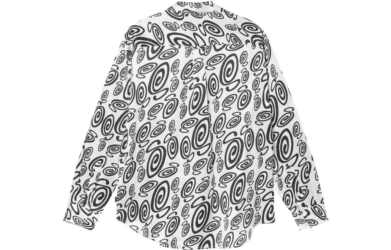 Stussy Swirly S Silk Shirt 'White' 1110242