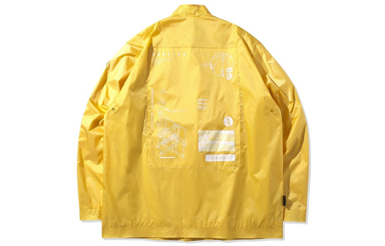 Li-Ning BADFIVE Basketball Series Cardigan Loose Jacket 'Yellow' AJDQ145-2