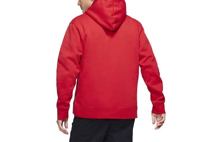 Nike SB Skateboard Icon Skateboard Hooded Long Sleeve Logo Pullover Sweatshirt Men's University Red CW7065-657