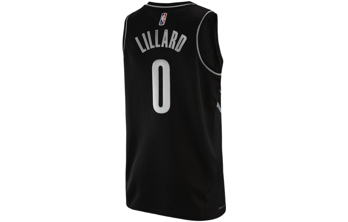 Nike x NBA Portland Trail Blazers Icon Edition Jerseys 'Damian Lillard 0' DH8068-010