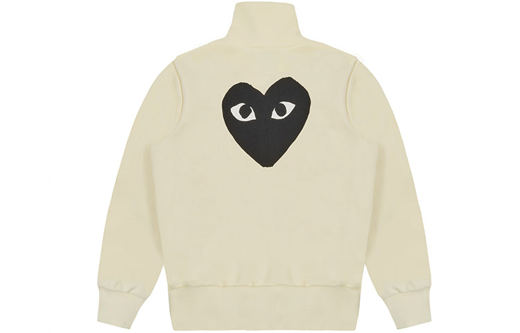 (WMNS) COMME des GARCONS PLAY Big Black Heart Track Jacket 'White' AZ-T255-051-3